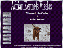 Tablet Screenshot of adriankennels.com